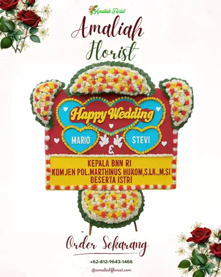 Papan Bunga Pernikahan Selogiri